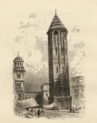 Torre inclinada de Zaragoza, ilustración de 